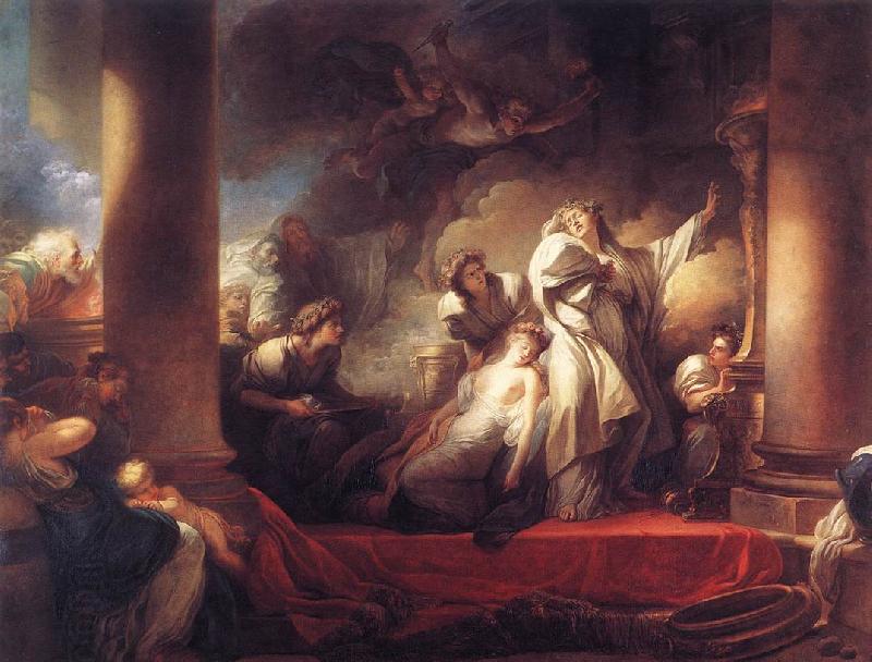 Jean Honore Fragonard Coresus Sacrificing himselt to Save Callirhoe China oil painting art